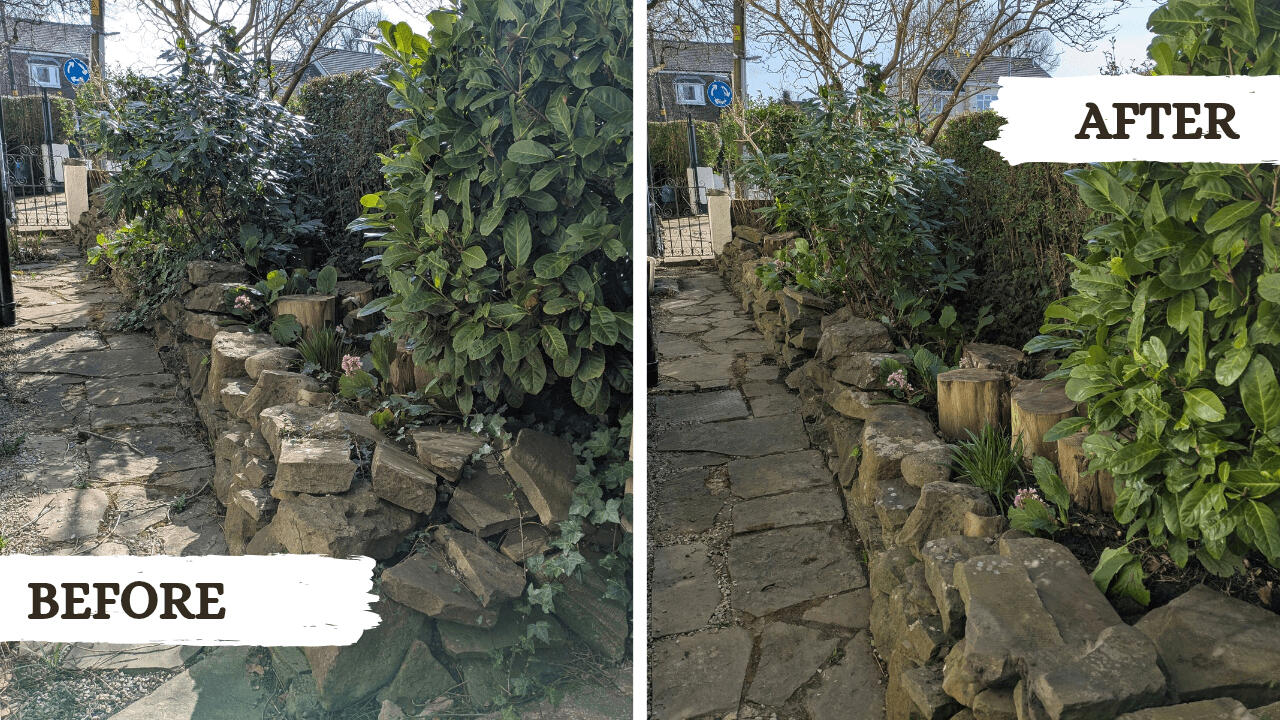 Two gardeners in Machynlleth, Wales
